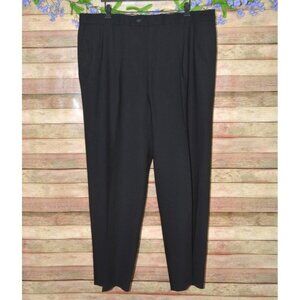Pronto Uomo Men’s Dress Pants Size 41x 31 Black 100% Worsted Wool Career Formal